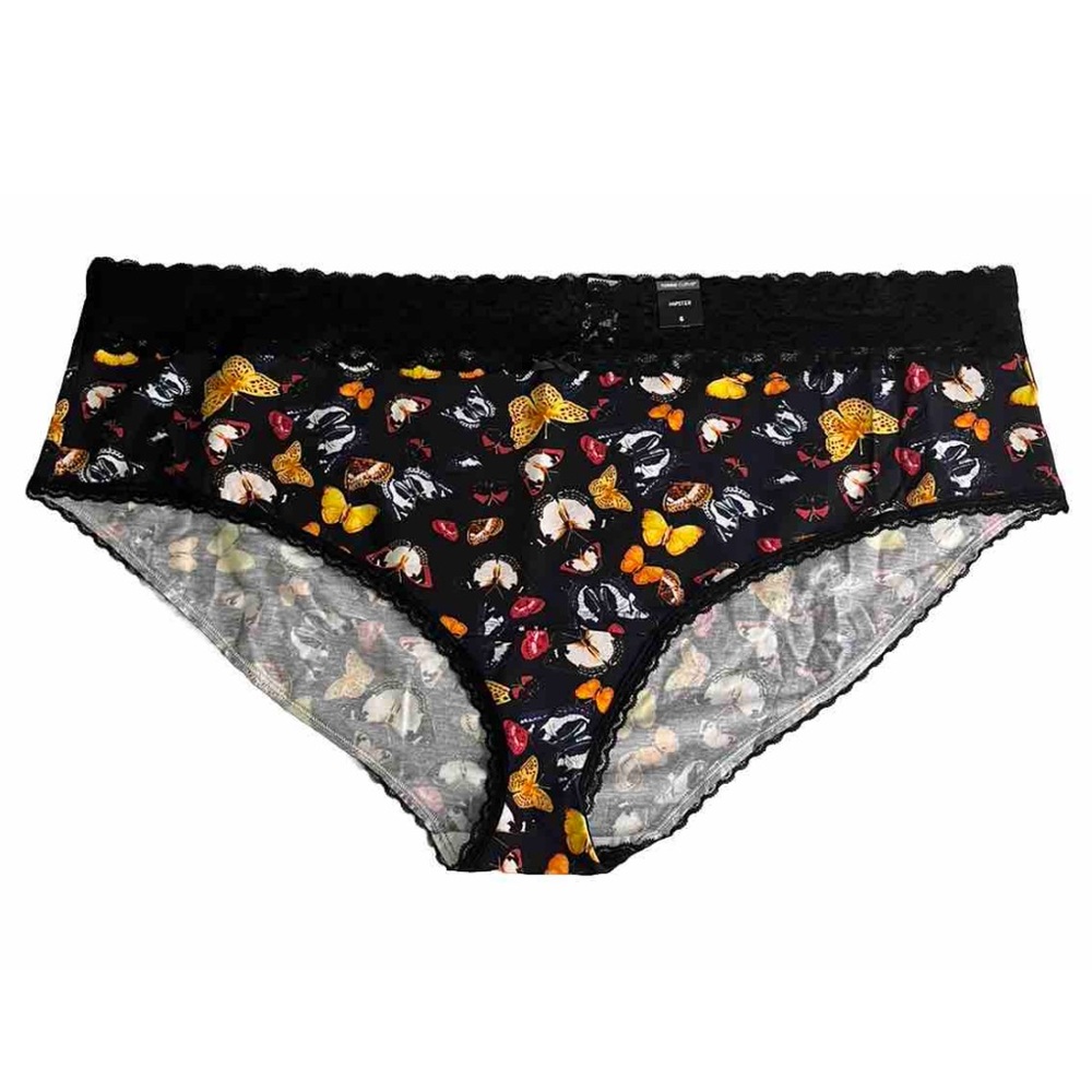 Torrid Butterfly Cotton Mid-Rise Hipster Lace Trim Panty Size 6